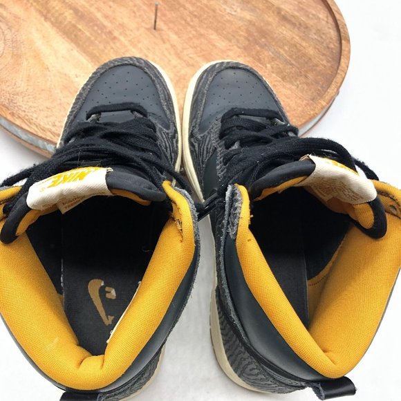 Nike Womens SB Dunk 543242-004 Black Tiger Basketball Shoes Sneakers Size 6 - Picture 8 of 9